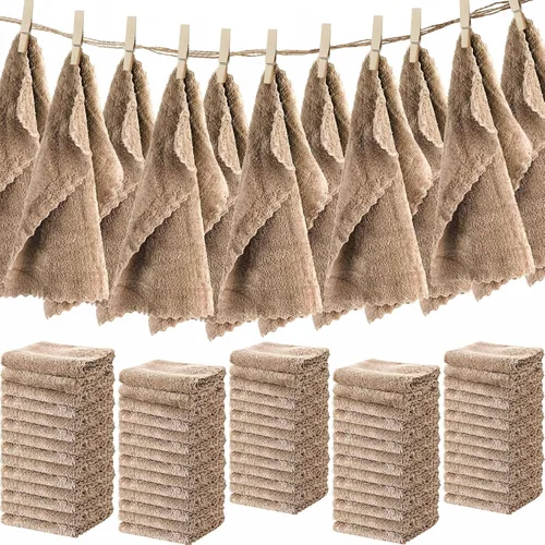 Newwiee 100 piezas de toallas de lavado de secado rápido para baño, toallas de 12 x 12 pulgadas, toallas faciales de microfibra suaves, paños de