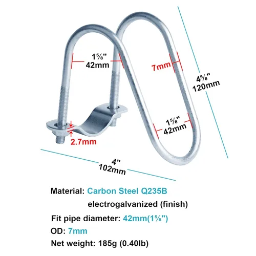 Miniatura 3 de 10 juegos de abrazadera de tubo de conector cruzado de diámetro exterior de 1-5/8 "x 1-5/8" para invernadero, valla