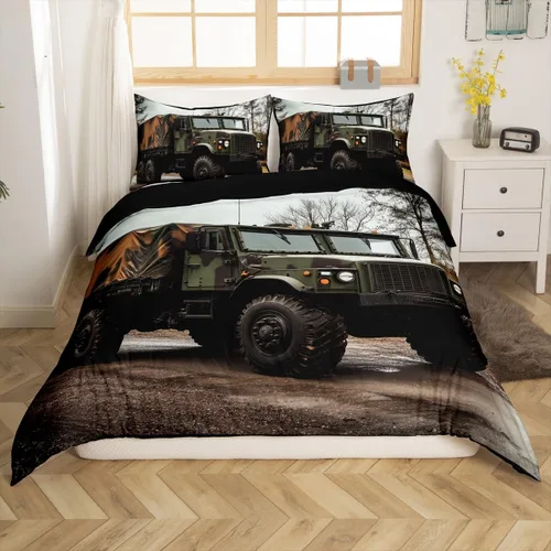 Miniatura 10 de Erosebridal - Juego de ropa de cama con diseño de parque nacional, funda de edredón de montañas humeantes, funda de edredón verde bruma y árbol