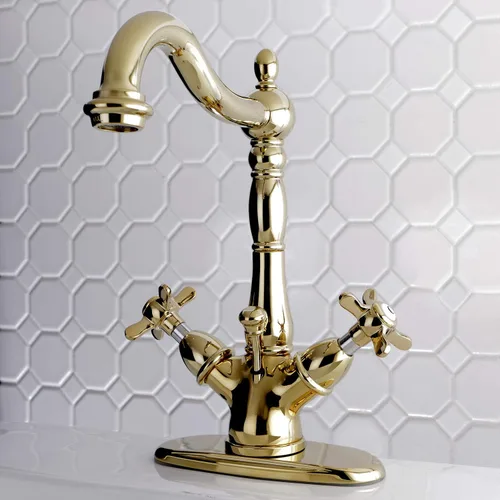 Miniatura 2 de Kingston Brass KS1432BEX Essex grifo de baño, 6-1/2" en alcance de canalón, latón pulido