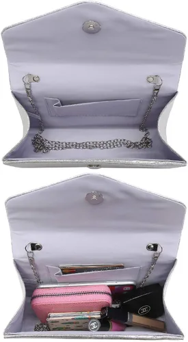 Miniatura 5 de Dasein Bolso de noche para mujer, embragues de fiesta, bolsos de boda, cóctel, baile de graduación, bolsos con purpurina esmerilada
