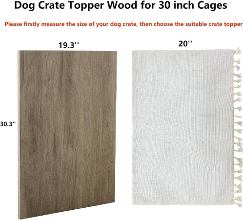 Miniatura 7 de VIE DE AMAN Cubierta de Jaula para Perros de Madera para Jaulas de 48, 42, 36, 24 pulgadas, Cubierta de Mesa para Jaula de Perros con Cortina