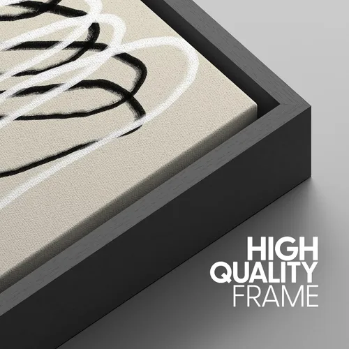 Miniatura 98 de SIGNWIN Lienzo enmarcado para pared, arte con pinceladas de flujo neutro en tonos beige abstractos, ilustraciones, arte moderno, decorativo