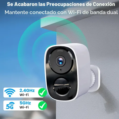 Miniatura 5 de Cámaras de Seguridad Inalámbricas para Exteriores 2K Actualizadas 2025, Almacenamiento en la Nube Gratuito, Duración de Batería de 1-6 Meses, Blanco