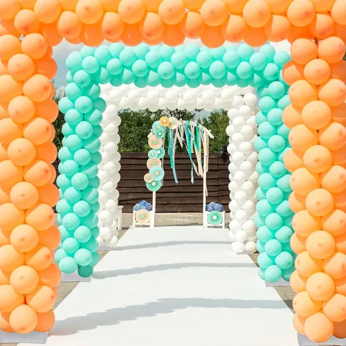 Miniatura 5 de Gueevin 8 soportes para arco de globos, bolsa de agua pesada para soporte de columna y kit de arco, soporte de globos para fiestas, bodas