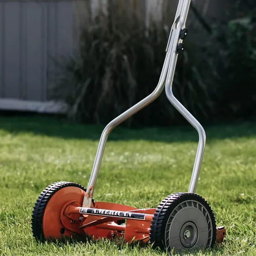 Miniatura 2 de American Lawn Mower Company 1204-14 Cortacésped de carrete de empuje de 4 hojas de 14 pulgadas, color rojo