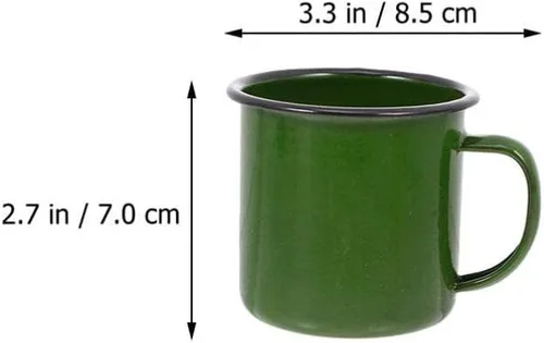 Miniatura 3 de Hemoton Juego de 4 tazas de té y café para uso doméstico, oficina, fiesta o camping, tazas de colores surtidos de metal