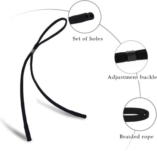 Miniatura 4 de Correa de gafas (2 piezas) Correa de gafas deportivas Retenedor ajustable de gafas de sol para hombres mujeres Paquete de 2 (negro)