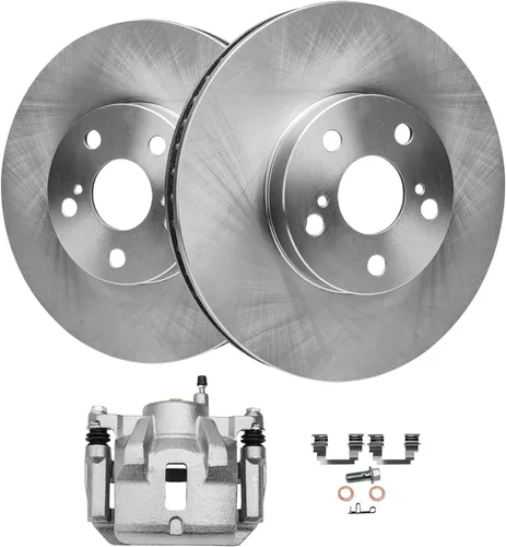Miniatura 18 de Detroit Axle - Kit de freno delantero para Volkswagen Golf Jetta City Beetle Rotores de freno de disco de repuesto pastillas de freno de cerámica