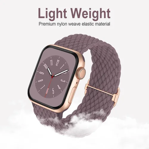 Miniatura 2 de Solo Loop trenzada compatible con Apple Watch Band de 1.496 pulgadas, 1.575 pulgadas, 1.614 pulgadas, 1.654 pulgadas, 1.732 pulgadas, 1.772