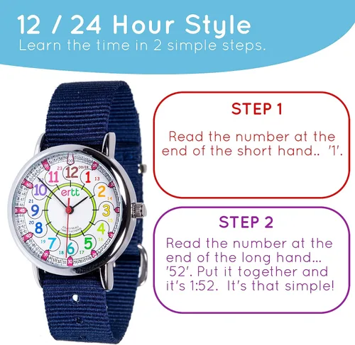 Miniatura 3 de EasyRead Time Teacher - Teaching Watch For Kids - Boys & Girls Analog Watch - Kids Learning Watch - Learn to Tell The Time Wrist Watch For Kids - 2