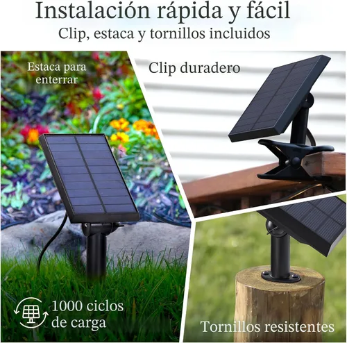 Miniatura 4 de Brightech Ambience Pro - Guirnalda de luces LED impermeables para exteriores con energía solar – Luces de patio de grado comercial con bombillas