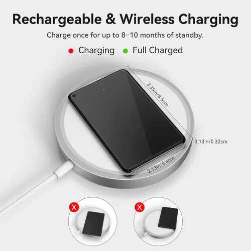 Miniatura 6 de Air-Tag - Paquete de 2 tarjetas de seguimiento de cartera [certificado Apple MFi] (solo iOS), rastreadores de aire para Find My - Buscador de llaves