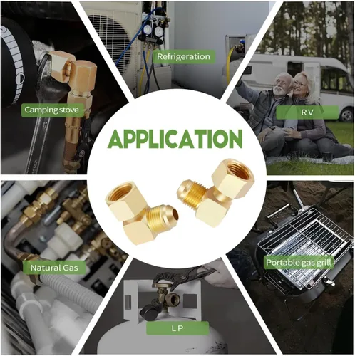 Miniatura 7 de Litorange 2 piezas de accesorios de acoplamiento de conector de codo de 90° de gas propano para calentadores olímpicos de baja presión de repuesto 2