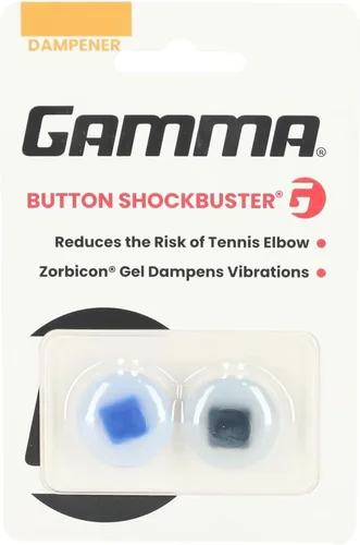 Gamma Shockbuster Ring and ButtonTennis Racket Dampeners, Easy-to-Install Tennis Dampener with Zorbicon Gel Technology Minimizes Vibration During
