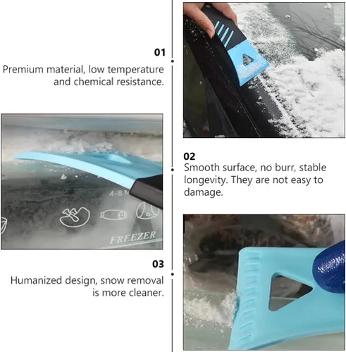 Miniatura 4 de DOITOOL Pala de hielo de plástico para refrigerador, raspador de hielo, pala de descongelación, removedor de hielo de nieve, pala para congelador