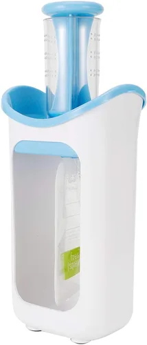 Miniatura 8 de Oumefar Exprimidor de puré de frutas con 10 bolsas de compresión DIY Squeeze Station para alimentos (azul)