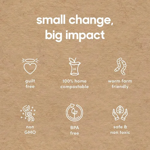 Miniatura 7 de Compostic Bolsas compostables de galón (60 unidades) Paquete de iniciación – Sellado con cremallera resellable, a base de plantas, compostables