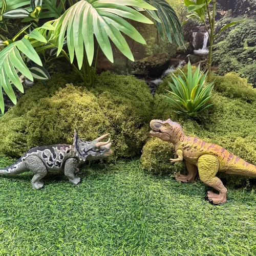 Miniatura 5 de EKU Juguetes de Dinosaurio con Alas que Baten Pterodactylo Quetzalcoatlus, Acción de Morder T Rex Tyrannosaurus, Cabeza que se Mueve y Ataca