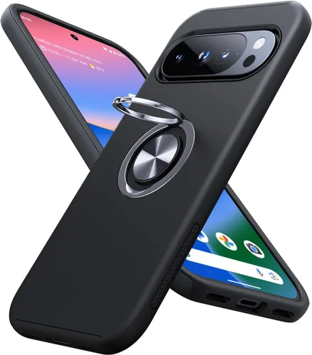 Miniatura 50 de JAME Funda para Google Pixel 7 Pro, Funda de Ajuste Delgado para Pixel 7 Pro con Soporte de Anillo Kickstand