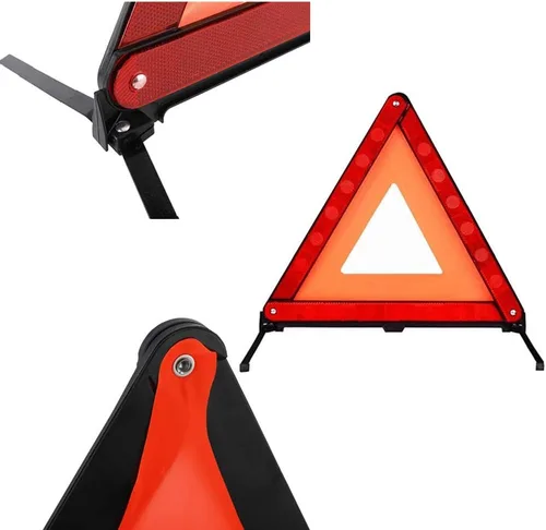 Miniatura 3 de Cartel de Advertencia de Coche Reflectante con Triple Triángulo, Señal de Peligro en Carretera, Tablero de Avería de Emergencia, Kit de Advertencia