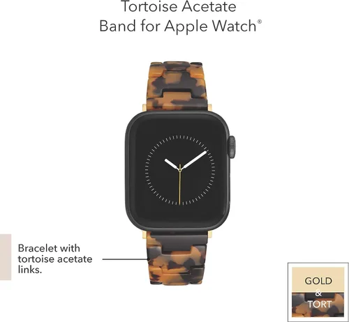 Miniatura 4 de Anne Klein Correa de moda de acetato para Apple Watch para mujer, ajustable, segura, reemplazo de correa para Apple Watch, se adapta a la mayoría
