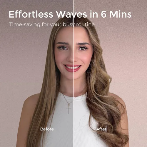 Miniatura 4 de TYMO CurlPro Plus - Rizador giratorio automático, varita rizadora de barril largo mejorada para cabello largo, rizador de pelo de cerámica