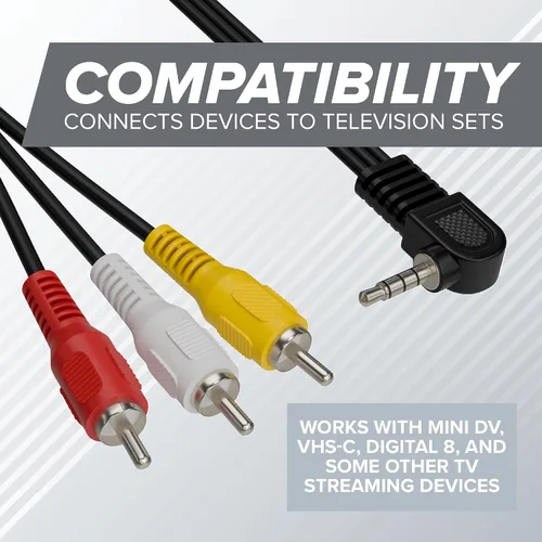 Miniatura 5 de THE CIMPLE CO Cable de audio y video RCA macho de 0.138 in a macho compatible con Roku y TiVo, cable A/V, no para cámaras, conector de cable