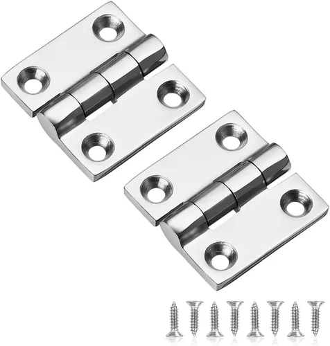 Miniatura 9 de Bisagras de barco resistentes de acero inoxidable de grado marino, 1.5 pulgadas x 1.5 pulgadas, sin ruido, acero inoxidable 316 con tornillos