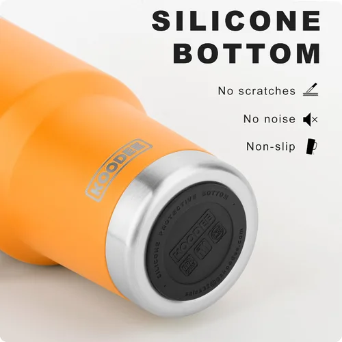 Miniatura 4 de koodee Vaso con asa, vaso de acero inoxidable de 30 onzas con aislamiento de doble pared con tapa y popote para café para hombres y mujeres