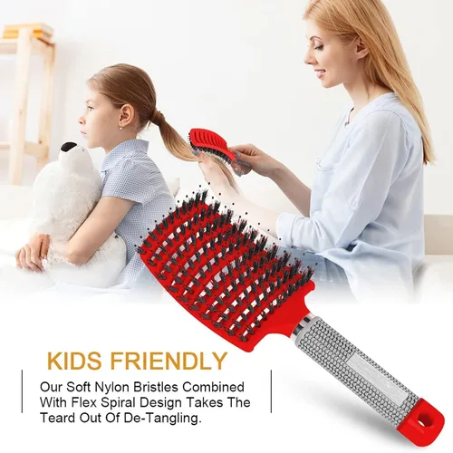 Miniatura 3 de Cepillo desenredante mágico, cepillo ultra desenredante, para desenredar en húmedo o seco, para hombres, mujeres y niños, secado rápido, cepillo