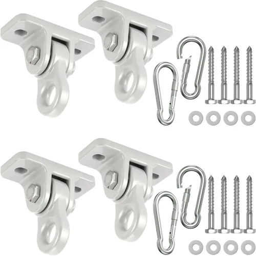 Kit de perchas para columpios de porche resistentes, con tornillos para juegos de madera, patio, asiento de yoga, interiores y exteriores (paquete
