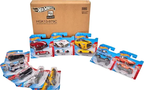 Miniatura 3 de Hot Wheels Paquete de 10 autos o camiones de juguete, juego de 10 vehículos a escala 1:64 para niños y coleccionistas (los estilos pueden variar)