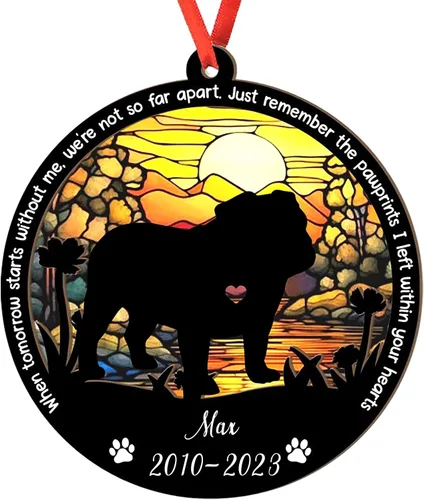 Miniatura 14 de Adorno personalizado para atrapasoles de sabueso afgano, adorno de Navidad de sabueso afgano – Regalo para perro amante, sabueso afgano