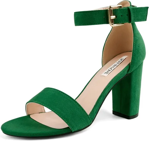 Miniatura 2 de JOY IN LOVE Sandalias de tacón alto con correa al tobillo para mujer de 3.5 pulgadas