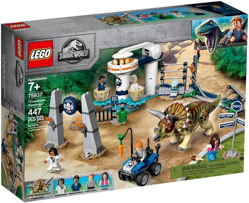 LEGO Jurassic World Triceratops Rampage 75937 (447 piezas)