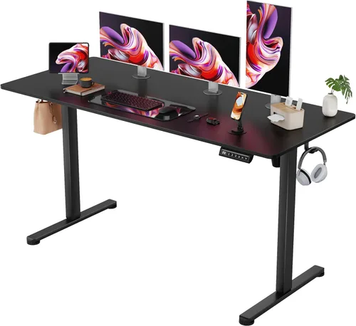 Miniatura 17 de Furmax Escritorio eléctrico de pie de 45 x 24 pulgadas, escritorio de pie para sentarse, altura ajustable, escritorio de oficina en casa con memoria