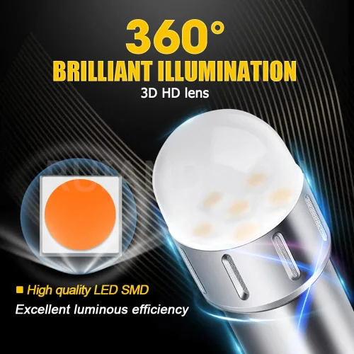 Miniatura 3 de Ruiandsion 2 bombillas LED 1156 rojas BA15S 7506 1003 1141 P21W 10-60V LED luces de freno traseras para automóviles, camiones, motocicletas