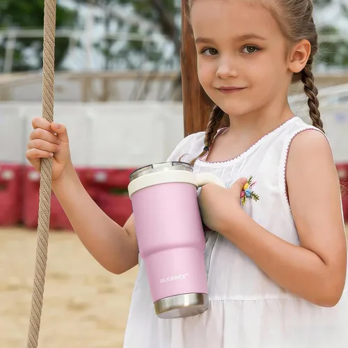 Miniatura 8 de Para café helado y licuados de frutas – Nunca vuelvas a beber de una tapa mohosa: vaso higiénico de 24 onzas, tapa 100% a prueba de fugas y boquilla