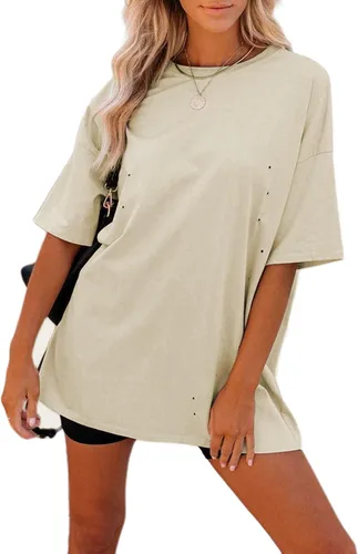 Miniatura 4 de Remidoo Camiseta casual de manga corta con cuello redondo y manga corta para mujer