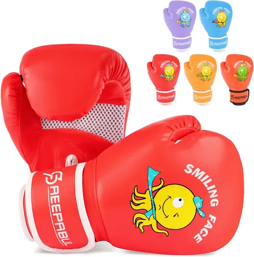 Miniatura 9 de Guantes de boxeo mejorados para niños y niñas de 3 a 8 años, guantes de boxeo para entrenamiento de niños, guantes de boxeo para niños, para saco