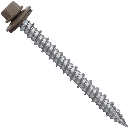 Miniatura 71 de Brite - Tornillos para techos de metal blanco (10 x 2 unidades), cabezal de arandela hexagonal, arranque automático/roscado, arandela EPDM, 3 x 250