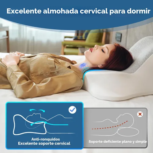 Miniatura 8 de Almohada de lectura para cama, para estar acostado, inclinado y boca abajo, almohada ergonómica de espuma viscoelástica en cuña para cabecero