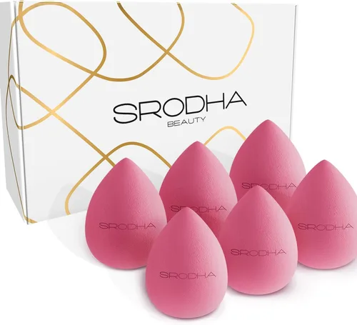 Juego de esponjas de maquillaje de belleza, paquete de 6 piezas, juegos de esponjas líquidas para mezclar la tez facial, base, corrector, productos