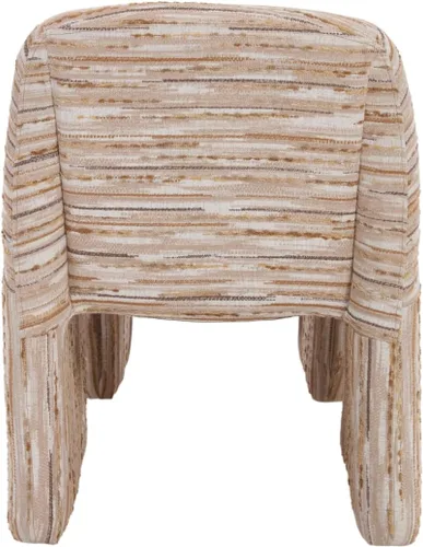Miniatura 7 de Silla moderna para sala de estar con otomana, silla tapizada de lino mixto, cómoda silla de lectura lateral para sala de estar, dormitorio, marrón