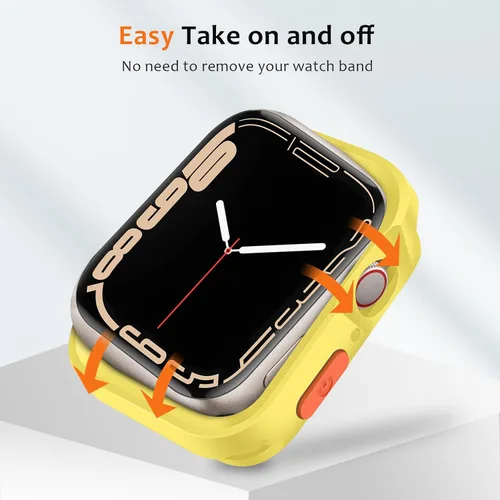 Miniatura 4 de Carcasa resistente compatible con Apple Watch Case de 1.77 pulgadas y 1.73 pulgadas, Series 9/8/7/6/5/4/SE3/2/1, funda protectora de poliuretano