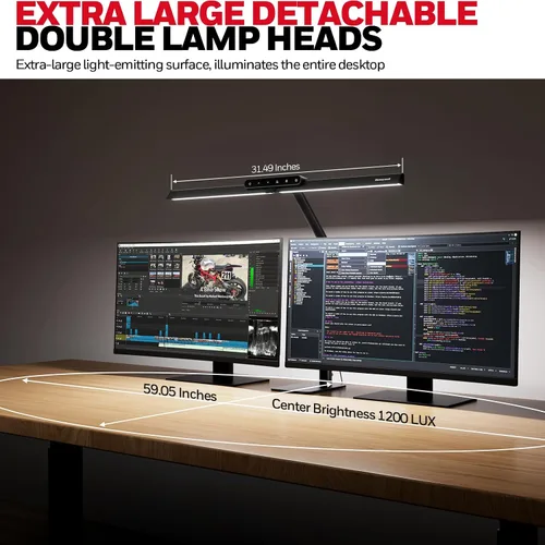 Miniatura 4 de Lámpara de escritorio LED Honeywell con base - HJ1BK Sunturalux lámpara de escritorio de arquitecto para cuidar los ojos para oficina en casa, luz