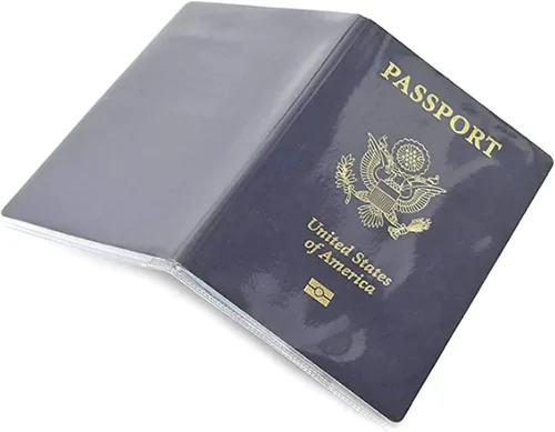 Miniatura 3 de Funda transparente transparente para pasaporte, organizador de tarjetas de identificación, protector de viaje (5 transparentes), Claro, Cartera