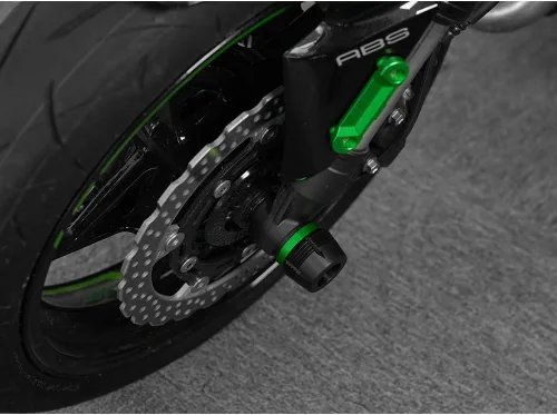 Miniatura 3 de MOWOK Para Kawasaki Z900 Z900RS Z900SE 2017-2025 2024 2022 2023 Z 900 Rueda de motocicleta Protector anticolisión Eje delantero Horquilla Negro