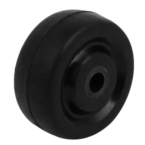 Miniatura 4 de uxcell Polea de rueda de goma de 1,5 pulgadas de diámetro, 4 piezas, color negro